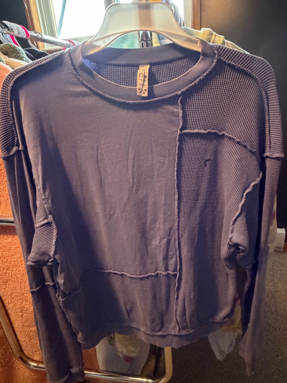 Ziya Active Light Blue Ribbed Thermal Top - M